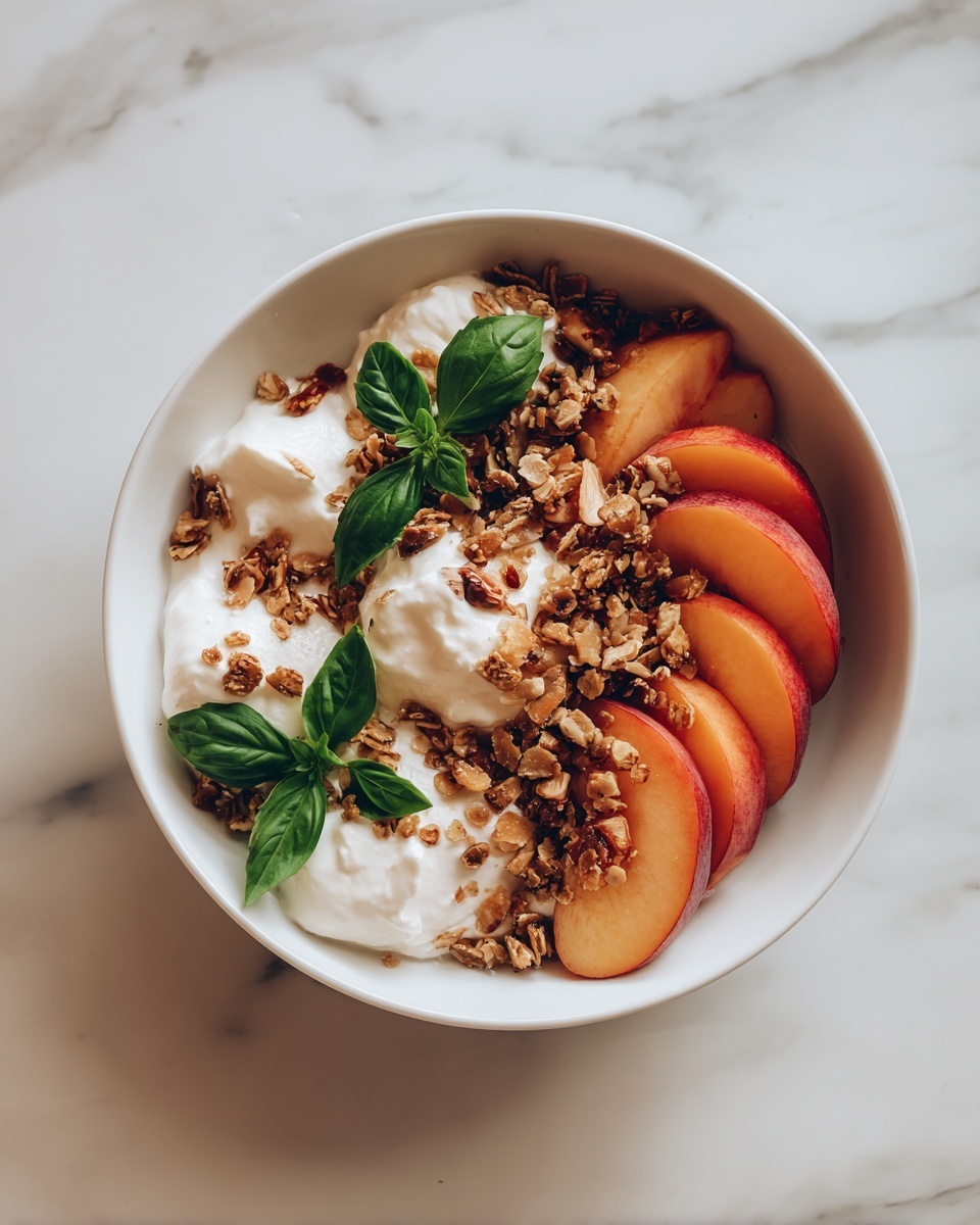 Peach and Burrata Caprese Salad Delight Recipe - Recipe Image