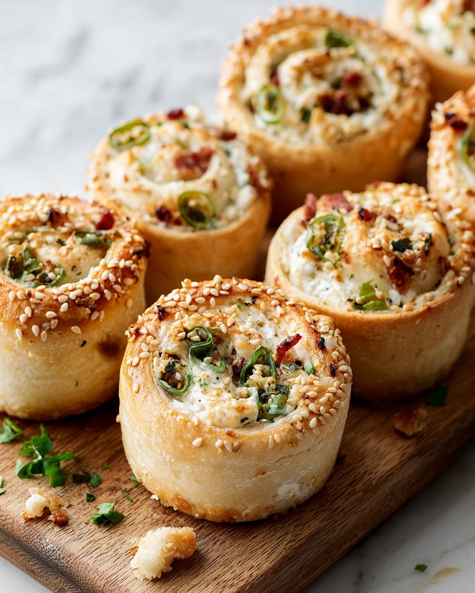 Jalapeño Popper Stuffed Rolls Recipe - Recipe Image