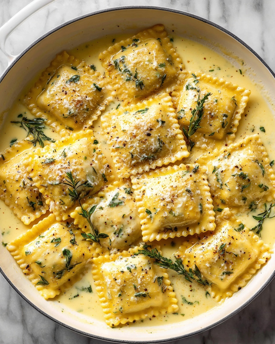 Creamy Lemon Herb Butter Ravioli Recipe - Recipe Image