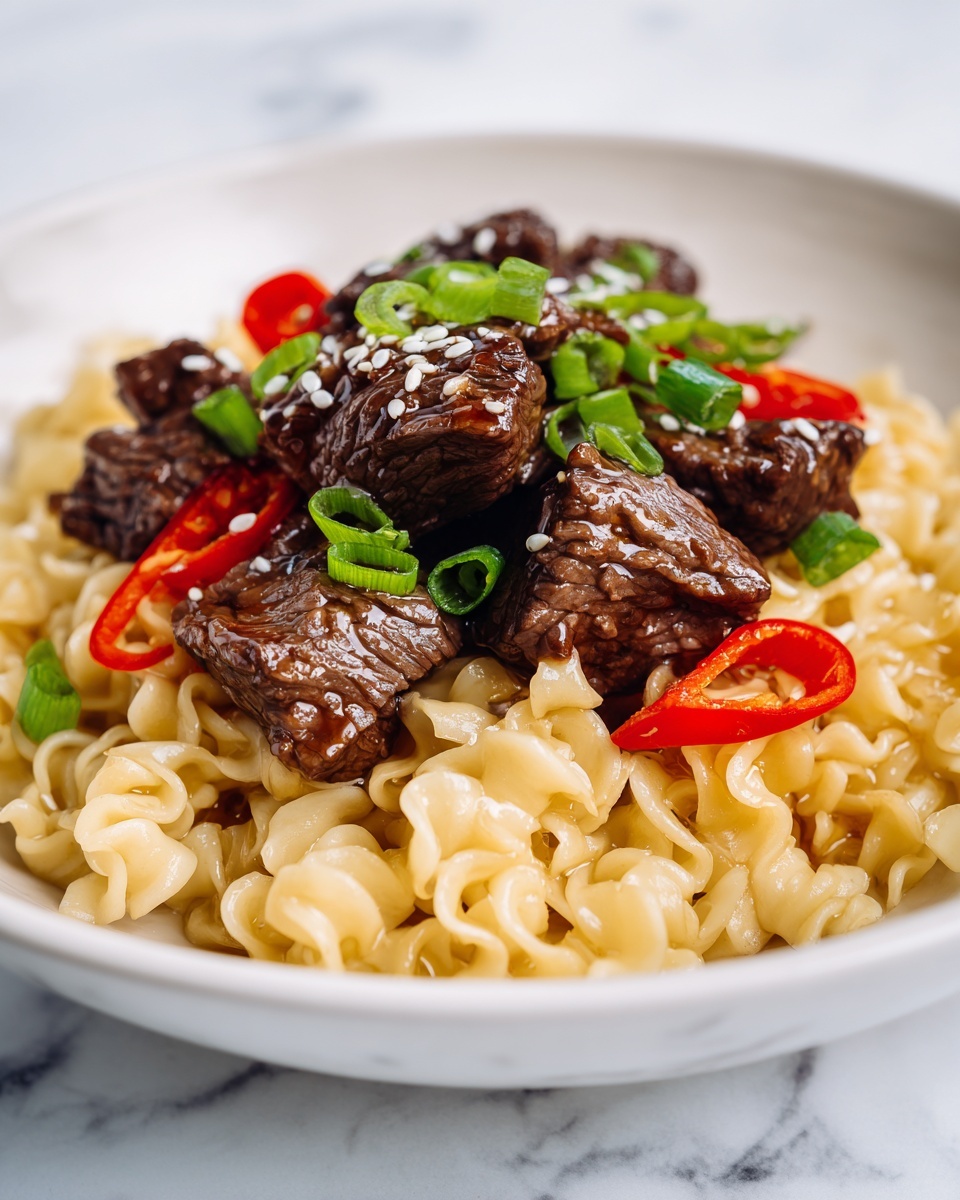 Mongolian Beef Stir-Fry with Ramen Recipe - Recipe Image