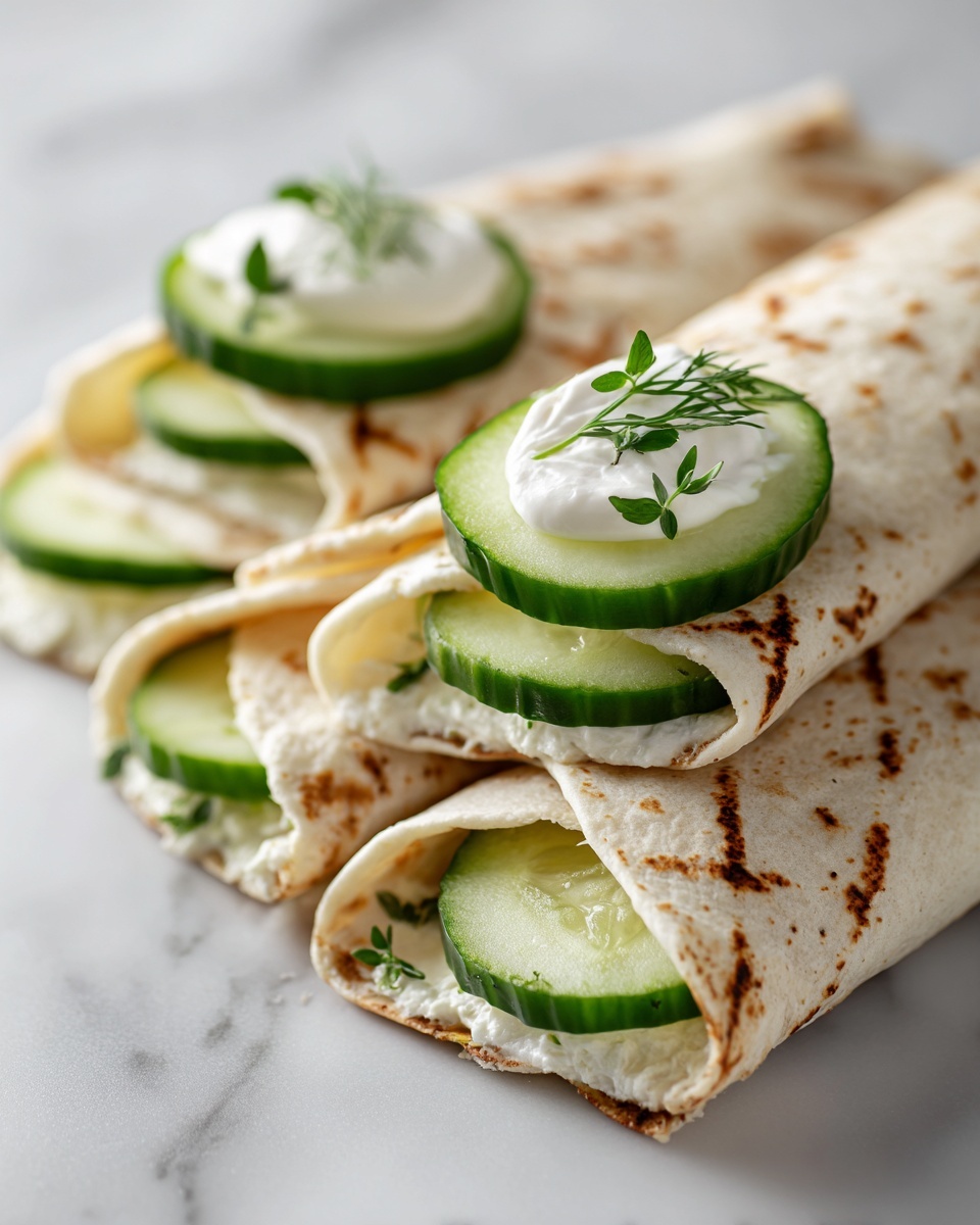 Crispy Cucumber Feta Wraps Recipe - Recipe Image