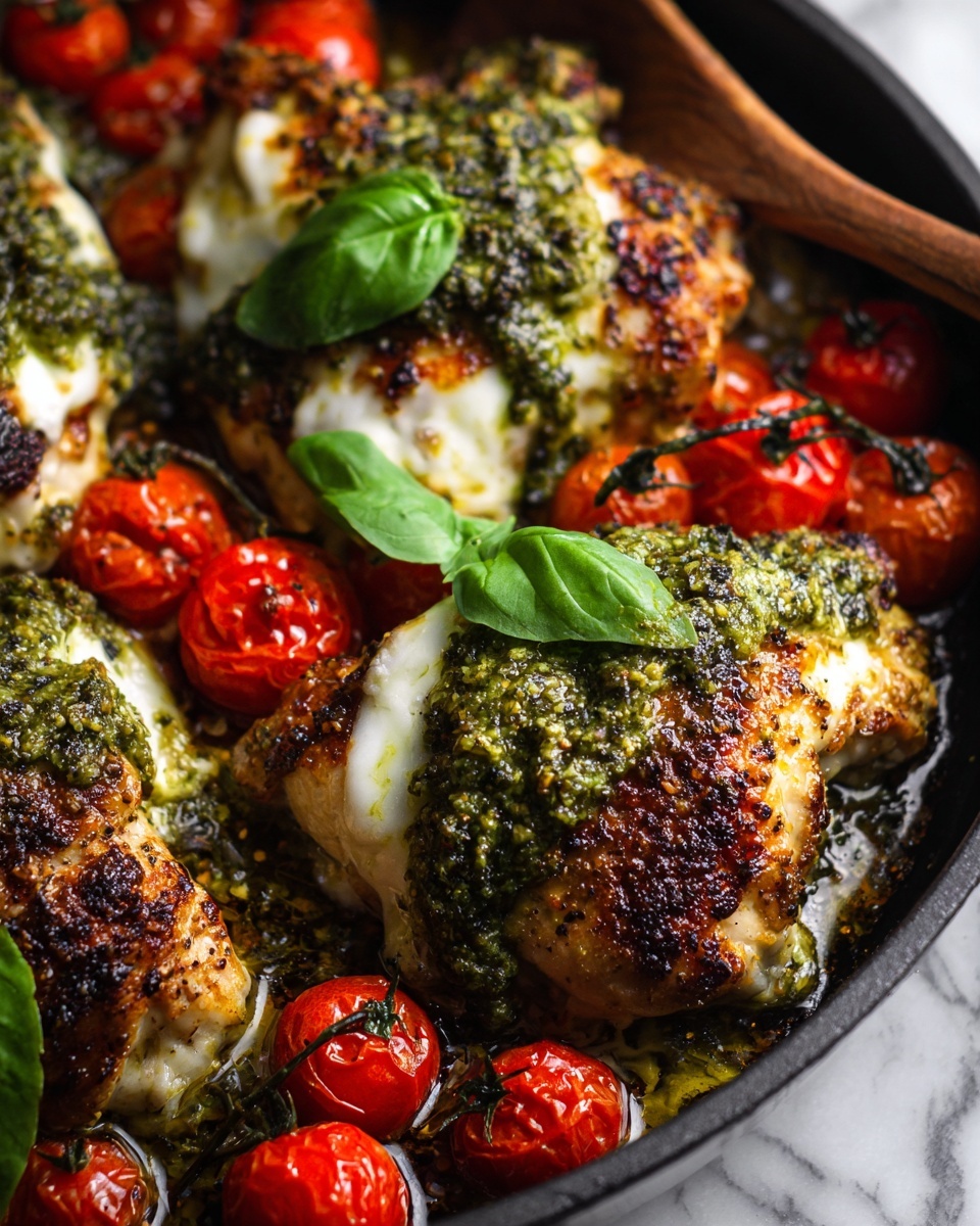 Italian Chicken Skillet with Pesto Recipe - Recipe Image