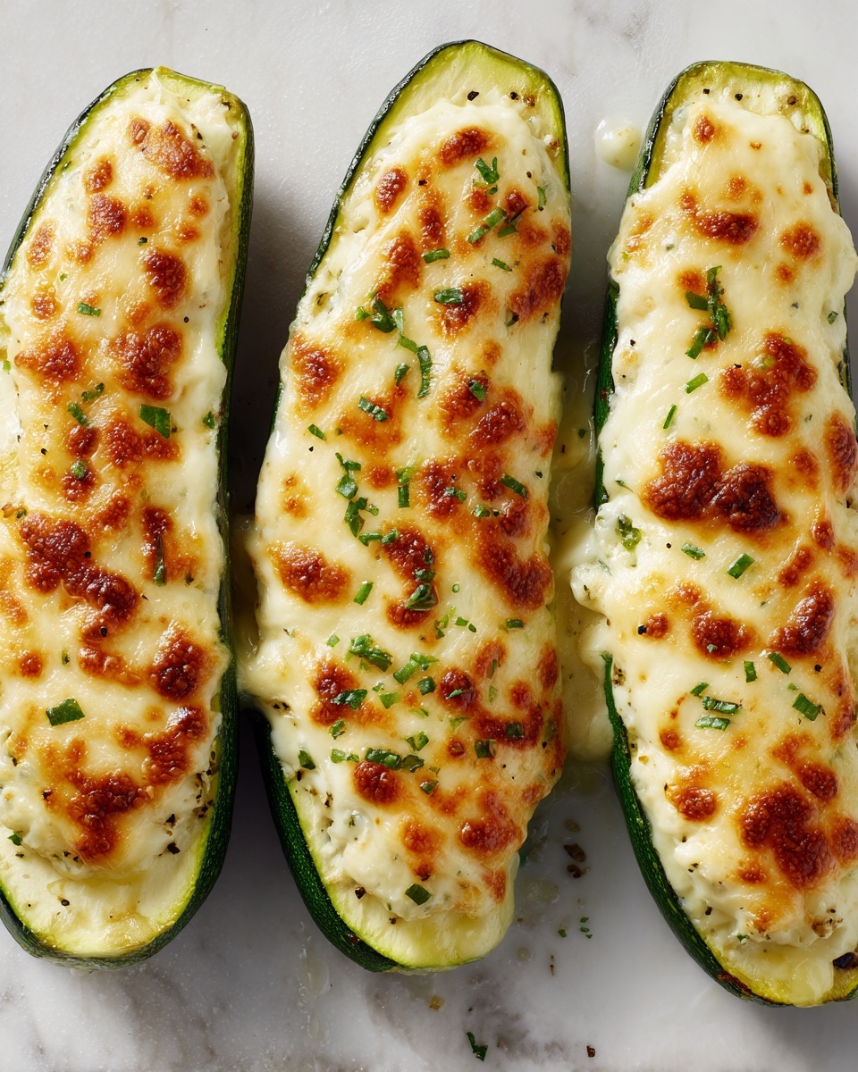 Cheesy Garlic Zucchini Steaks Recipe - Recipe Image