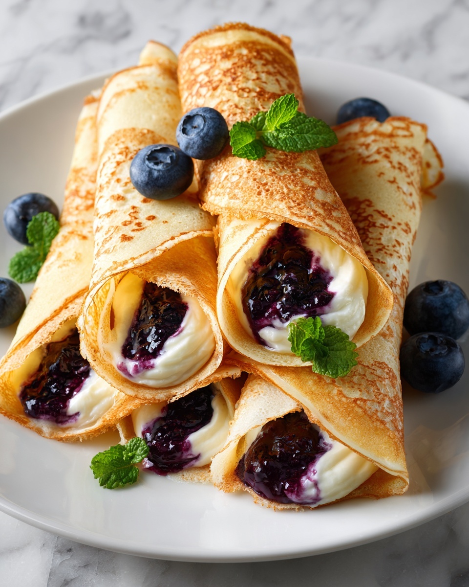 Blueberry Cream Cheese Egg Rolls: A Sweet and Crispy Dessert Twist Recipe - Recipe Image