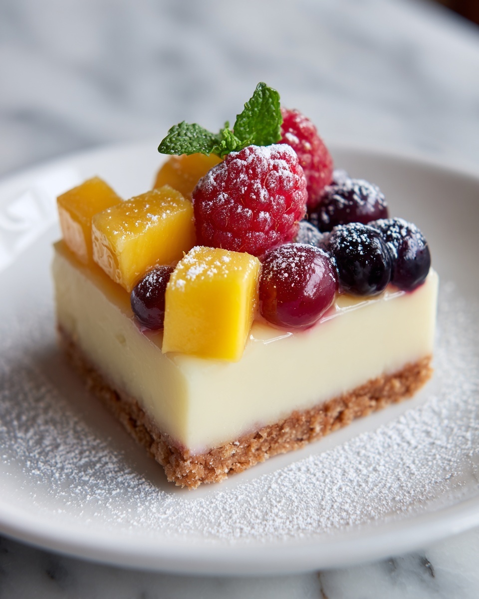 Fruit Custard Bars Recipe - Recipe Image