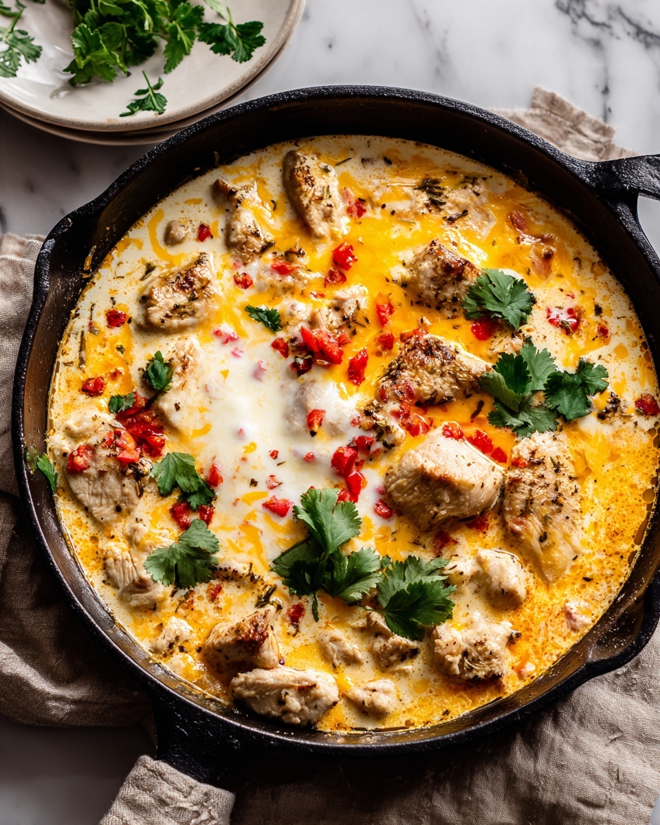 Skillet Chicken Con Queso Recipe - Recipe Image