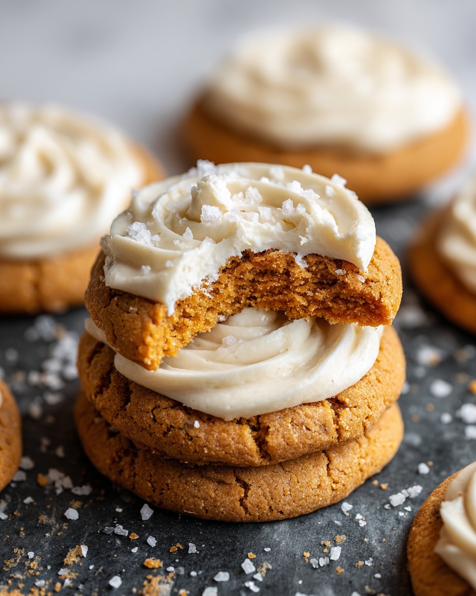 Healthy Soft Pumpkin Cookies with Salted Maple Frosting Recipe - Recipe Image