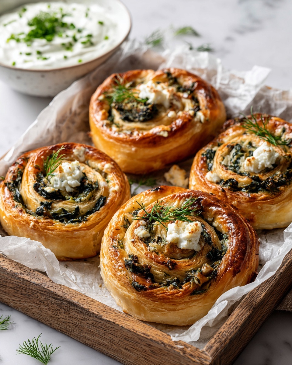 Spinach & Feta Pastry Rolls Recipe - Recipe Image