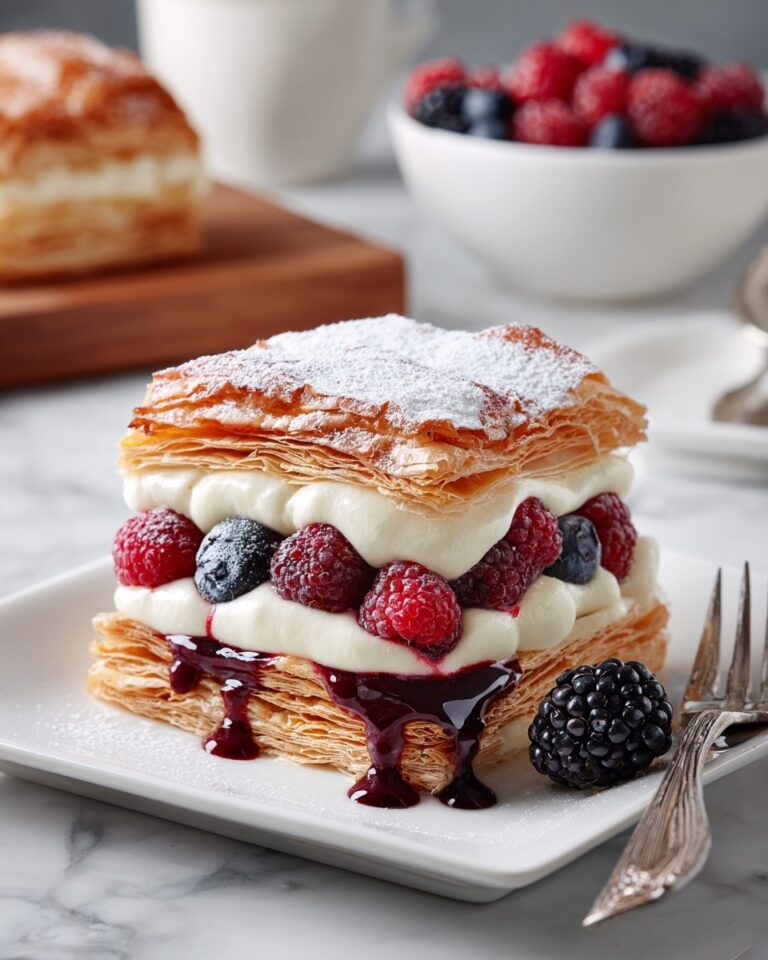 Berry Custard Puff Pastry Tart Recipe