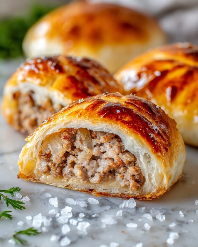 Frozen Bread Dough Pockets with Ground Beef and Cabbage Recipe