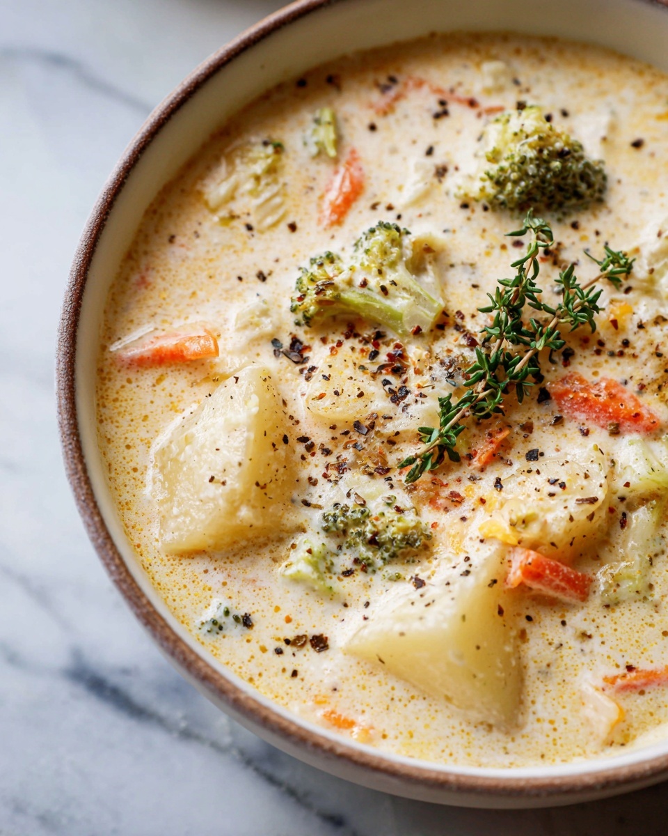 Crockpot Potato Broccoli Cheddar Soup Recipe - Recipe Image