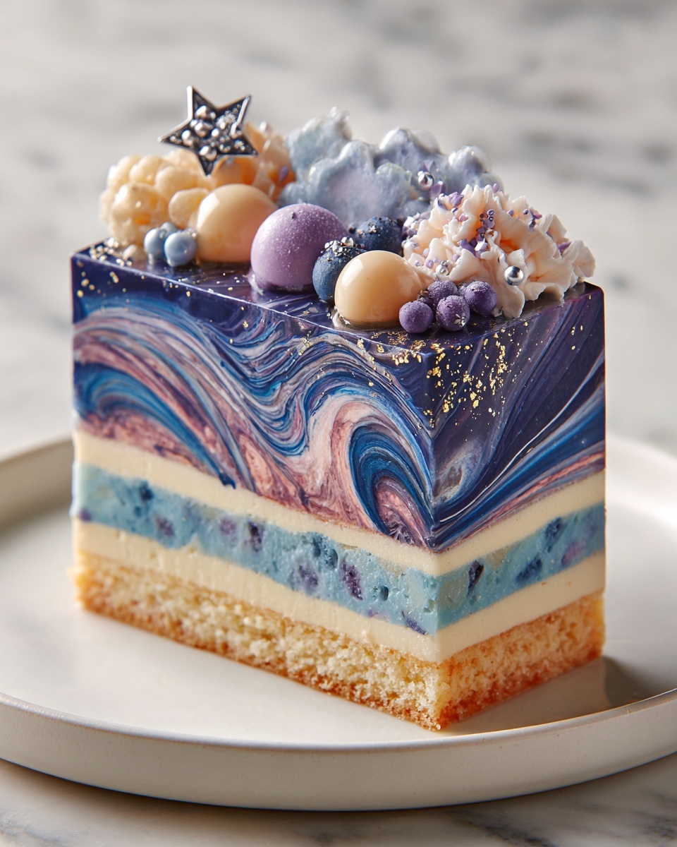 Galaxy Ripple Ice Cream Cake Recipe - Recipe Image