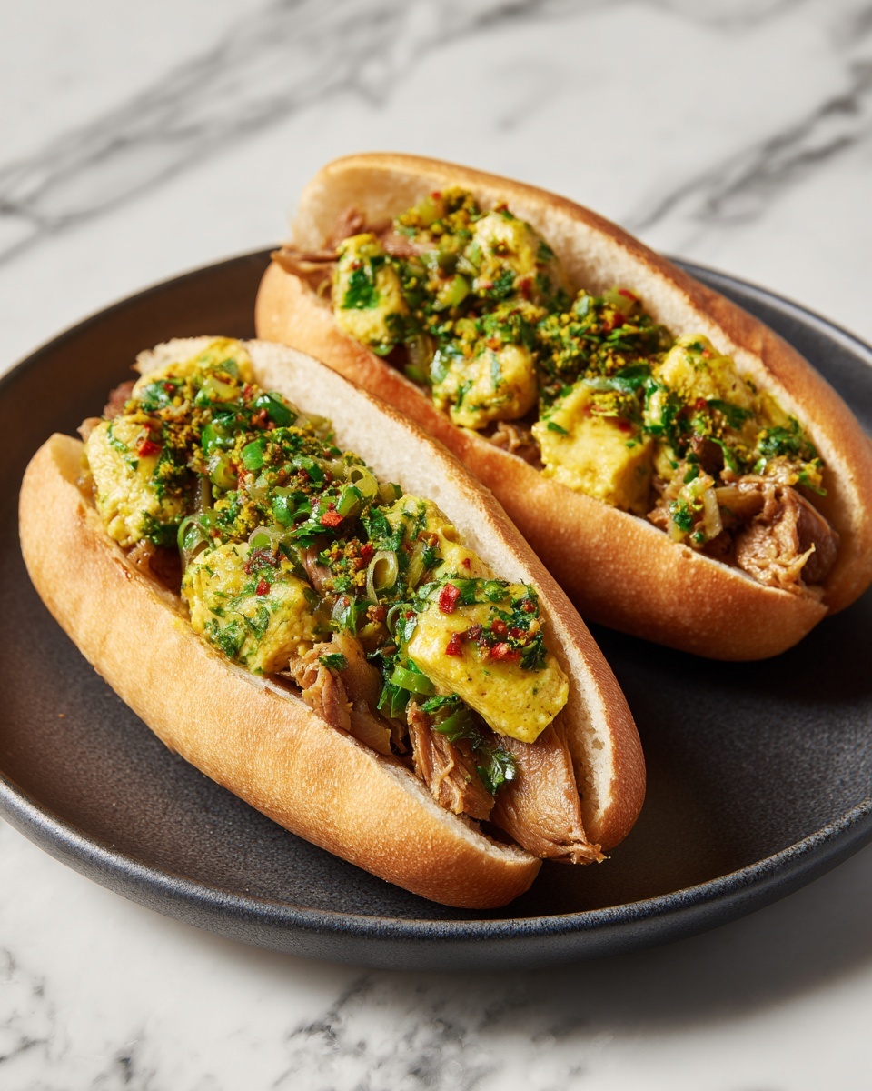 Italian Beef Sandwiches with Pepperoncini and Giardiniera Recipe - Recipe Image