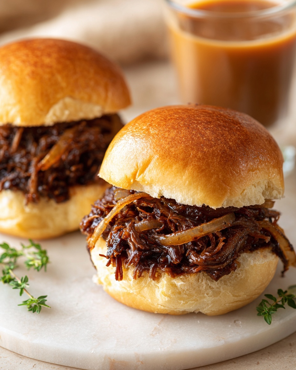 Slow Cooker French Dip Sandwiches Recipe - Recipe Image