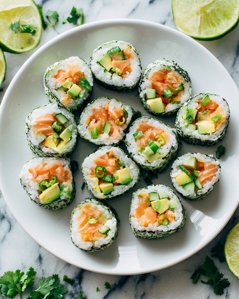 Cucumber Tuna Avocado Salad Rolls Recipe - Recipe Image