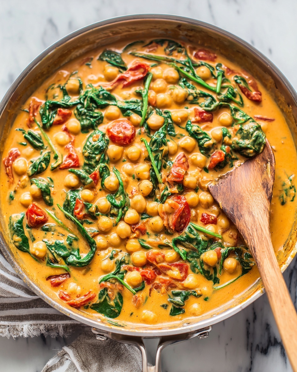 Creamy Sun-Dried Tomato Chickpeas Recipe - Recipe Image