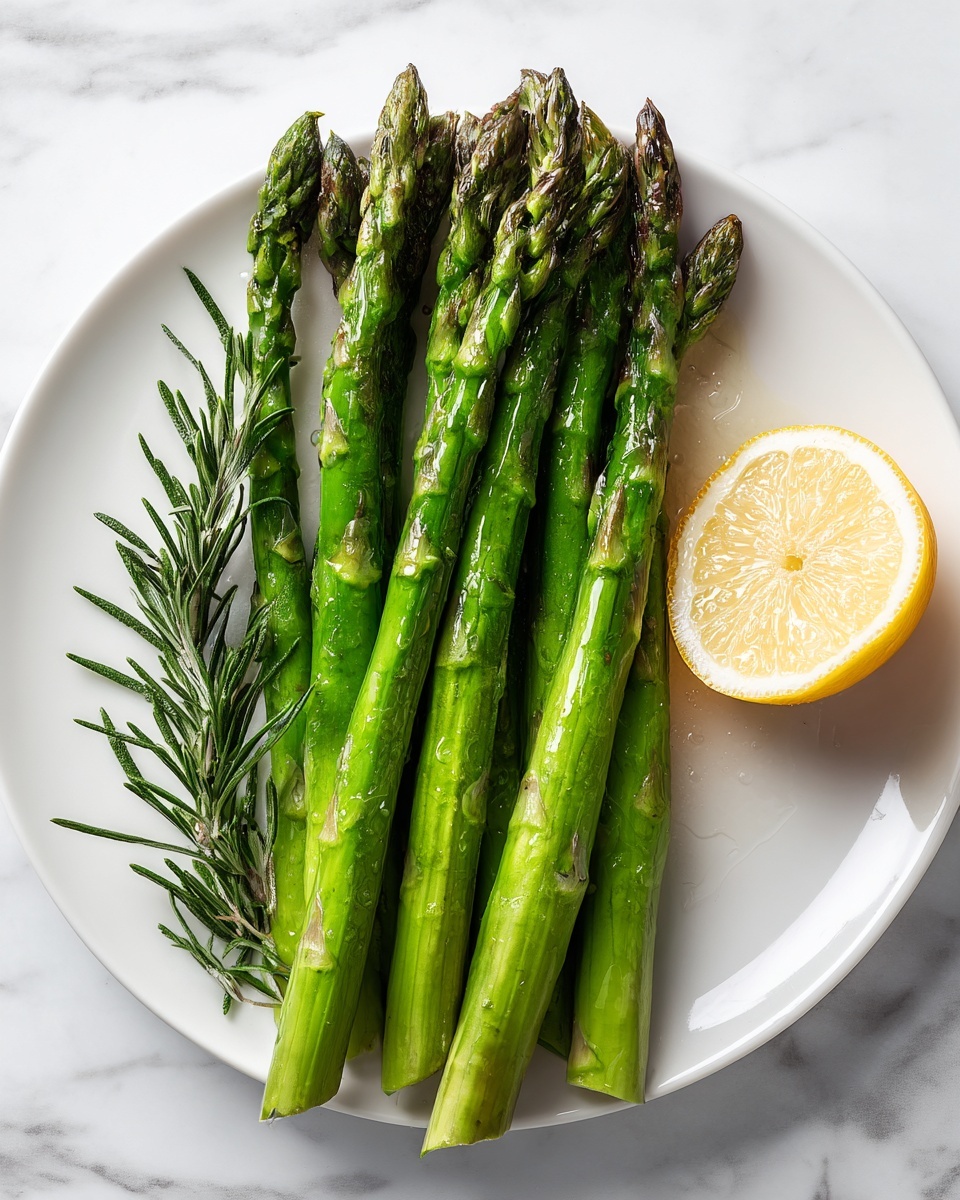 Lemon Asparagus with Rosemary and Garlic Recipe - Recipe Image