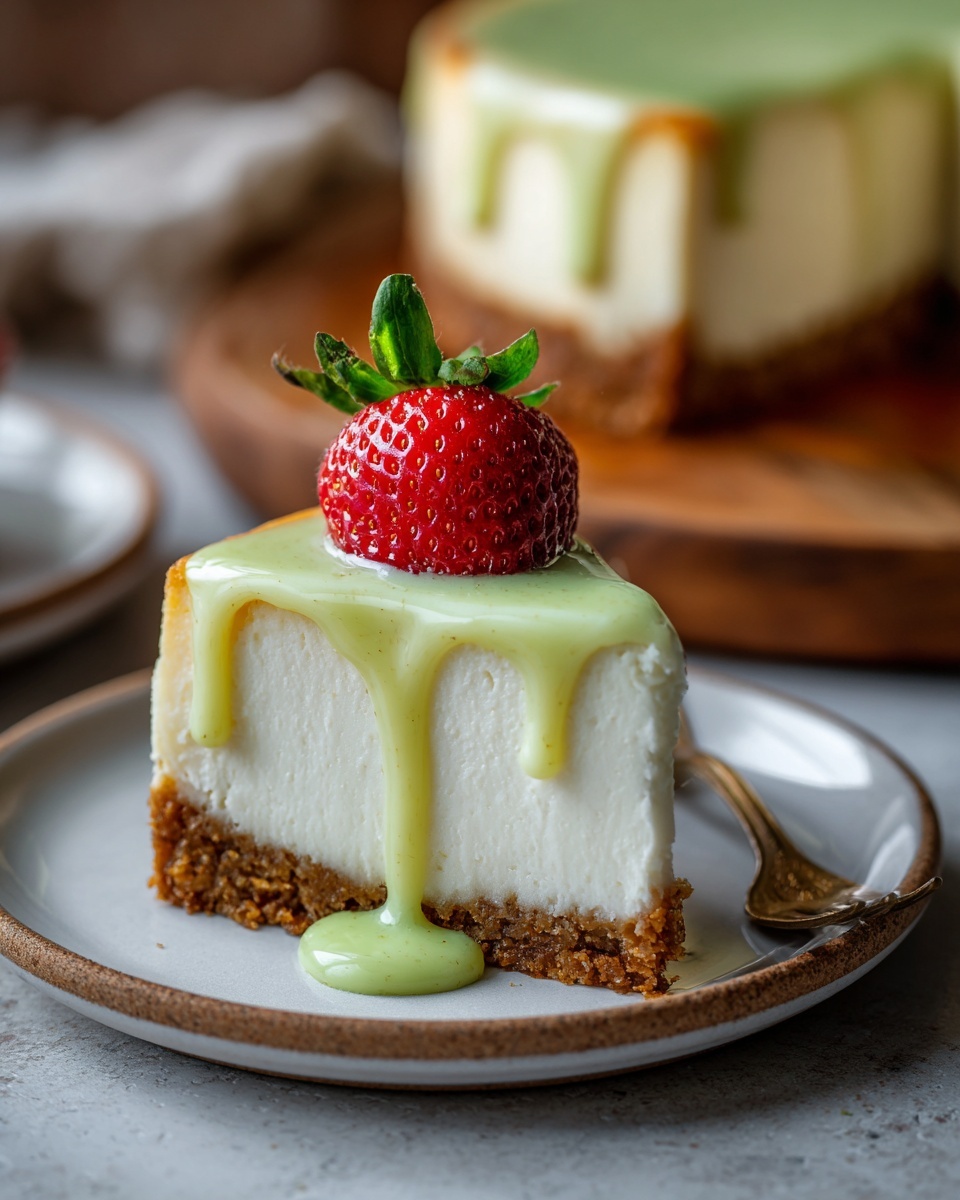 No Bake Pistachio Cheesecake Recipe - Recipe Image