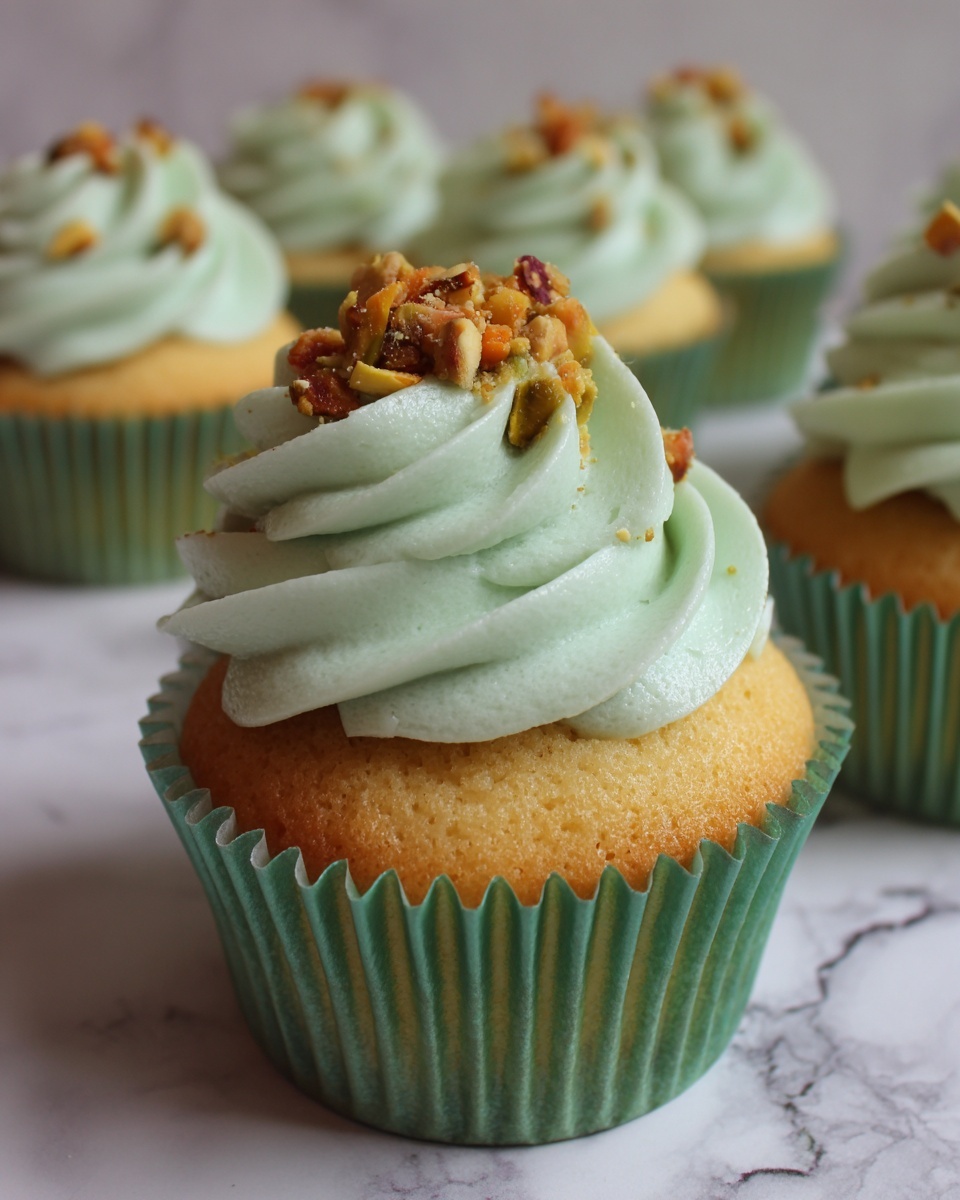 Homemade Pistachio Cupcakes Recipe - Recipe Image