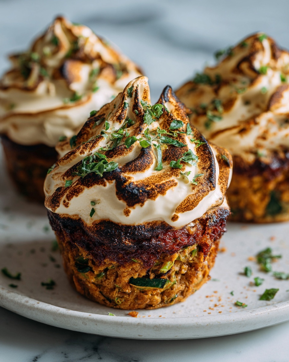 Meatloaf Cupcakes with Mashed Potato Frosting Recipe - Recipe Image