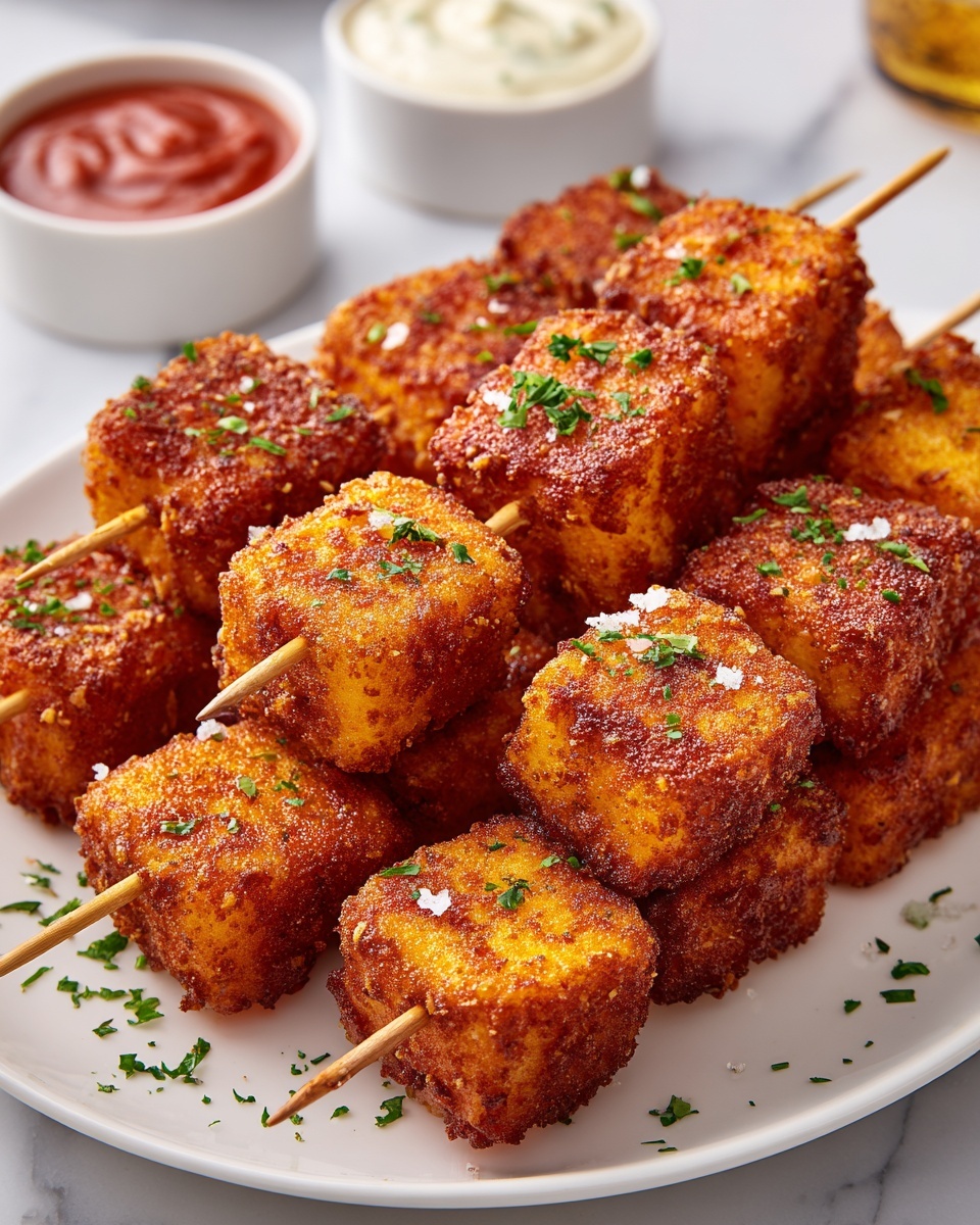 Crispy Breaded Chicken Skewers Recipe - Recipe Image