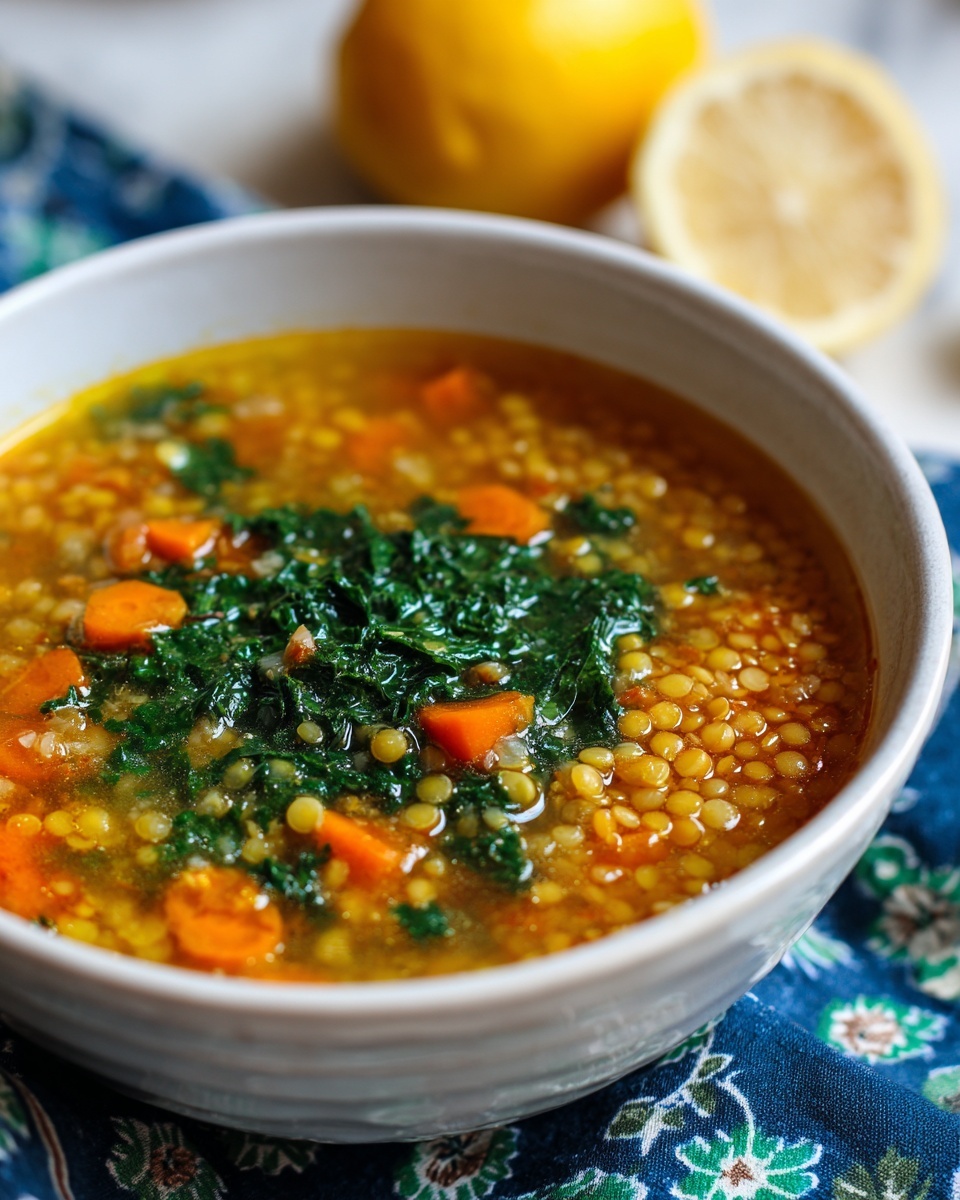 Lentil and Bulgur Soup with Lemon and Parsley Recipe - Recipe Image