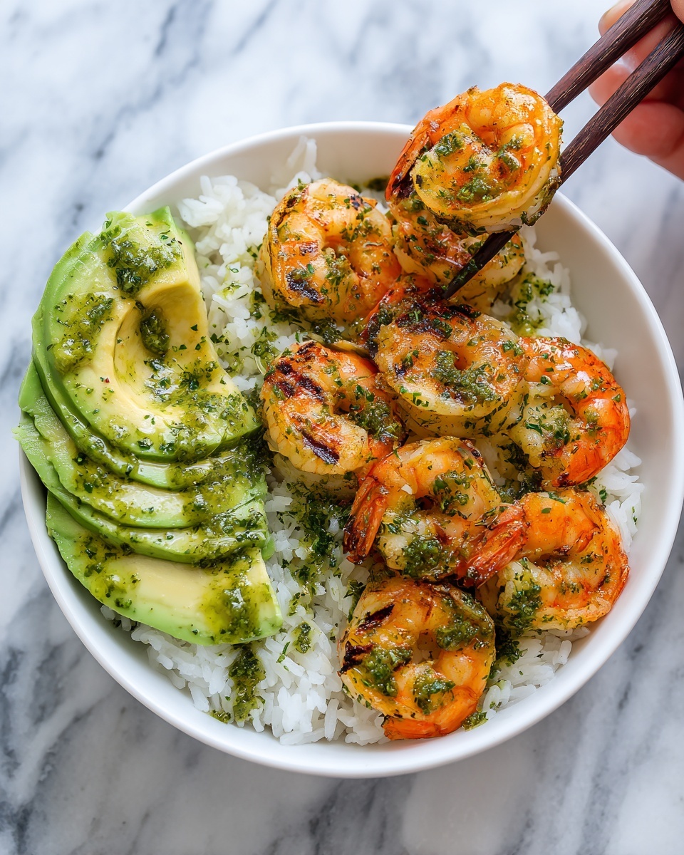 Spicy Shrimp and Avocado Rice Bowl Recipe - Recipe Image
