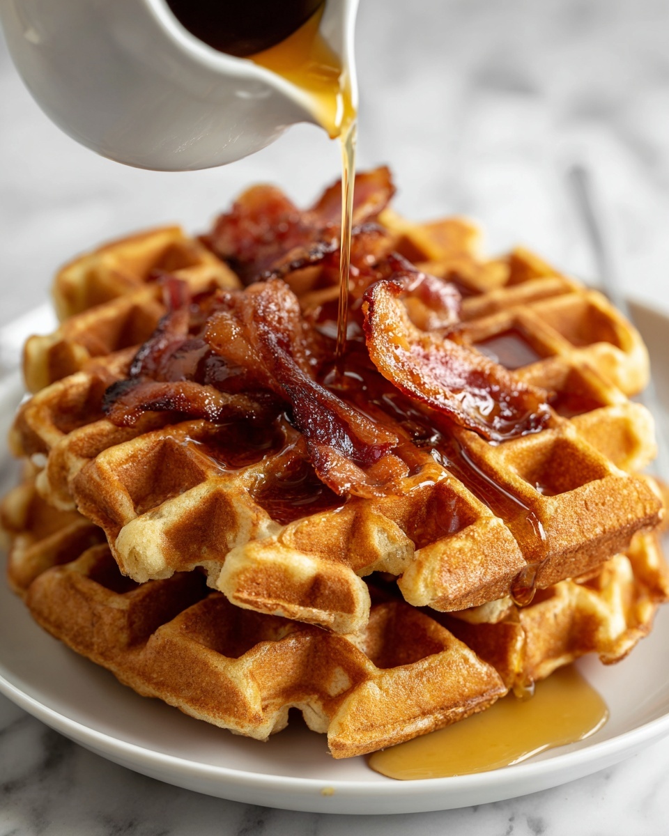 Cornbread Waffle Bites with Honey Butter Syrup Recipe - Recipe Image