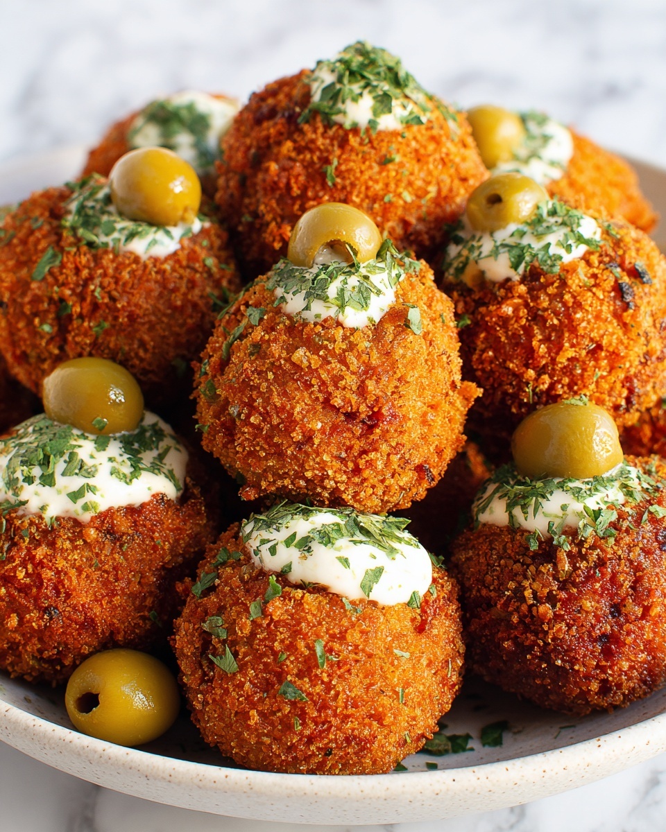 Fried Olives with Garlic Aioli Recipe - Recipe Image