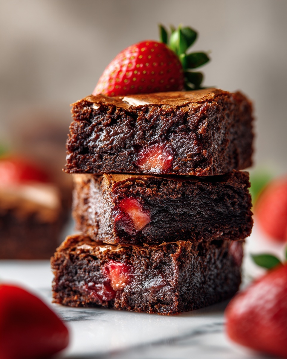 Strawberry Fudge Brownies Recipe - Recipe Image