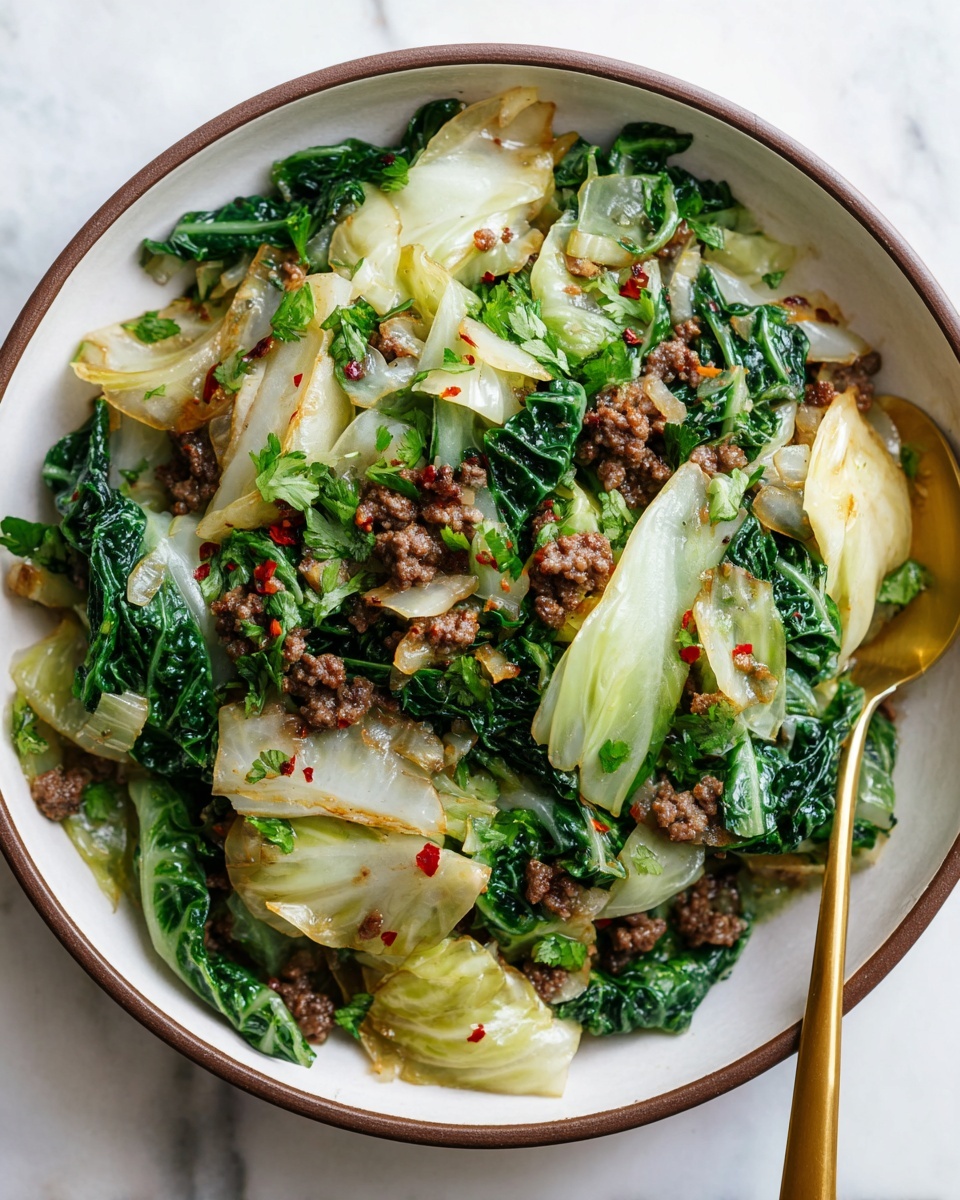 Ground Beef and Cabbage Skillet Recipe - Recipe Image
