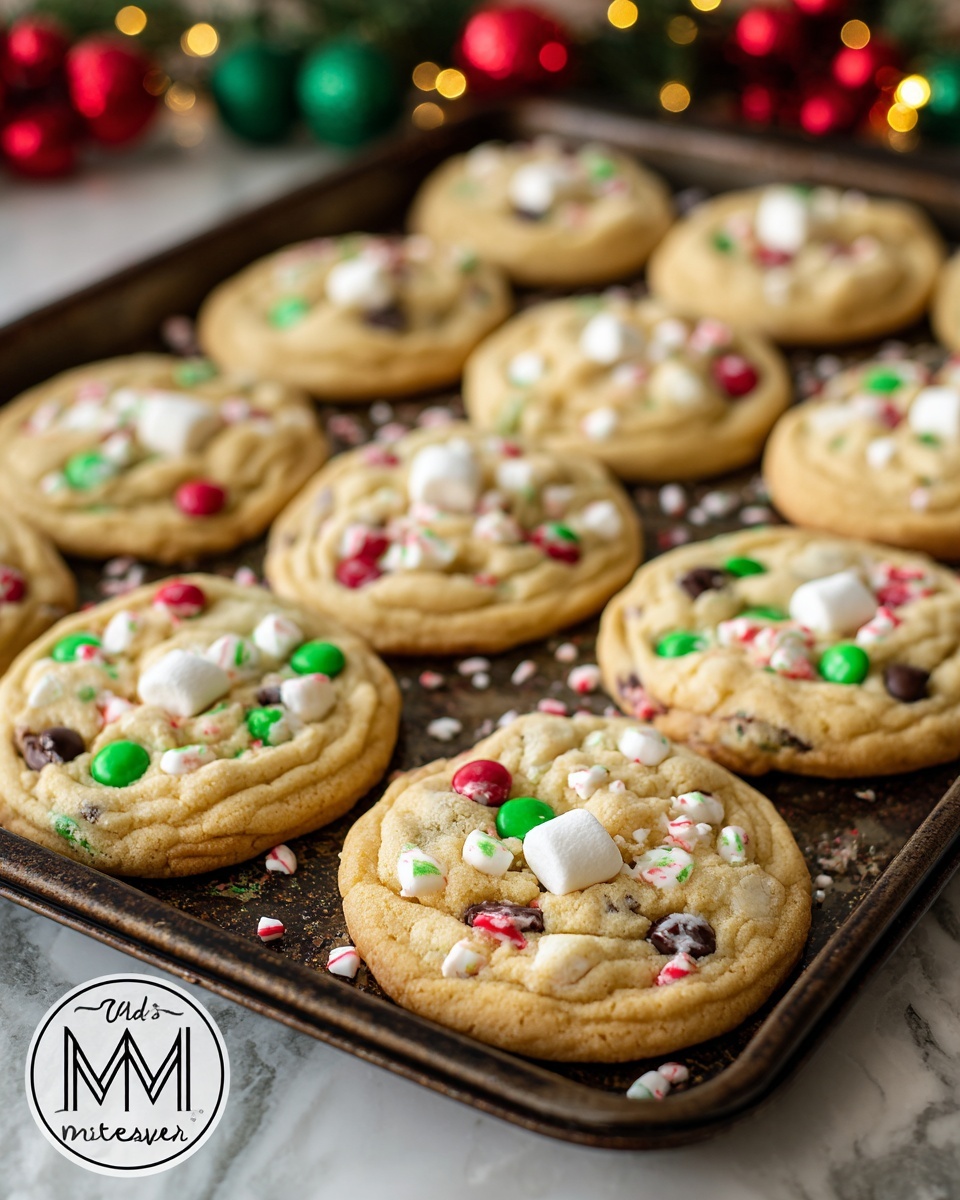 Cake Mix Chocolate Chip Santa Cookies Recipe - Recipe Image