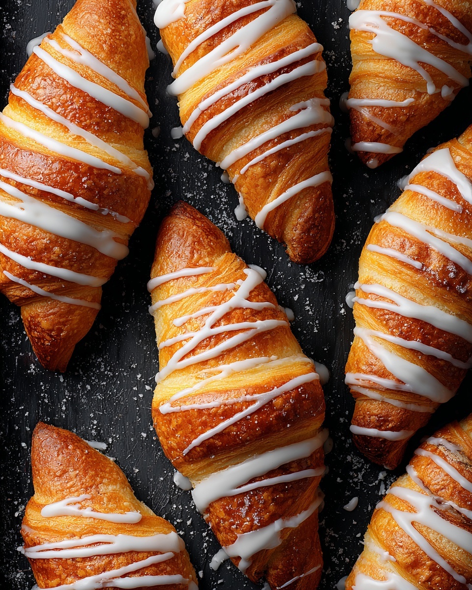 Pumpkin Pie Crescents with Maple Glaze Recipe - Recipe Image