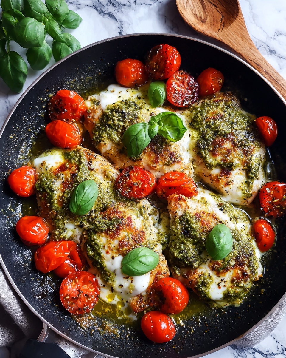 Italian Chicken Skillet with Pesto Recipe - Recipe Image
