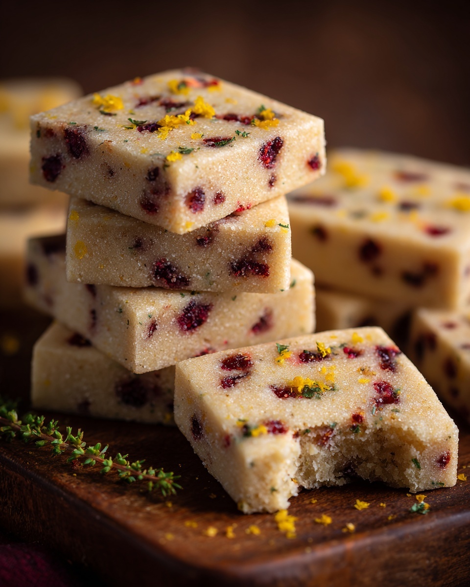 Orange Cranberry Shortbread Cookies Recipe - Recipe Image