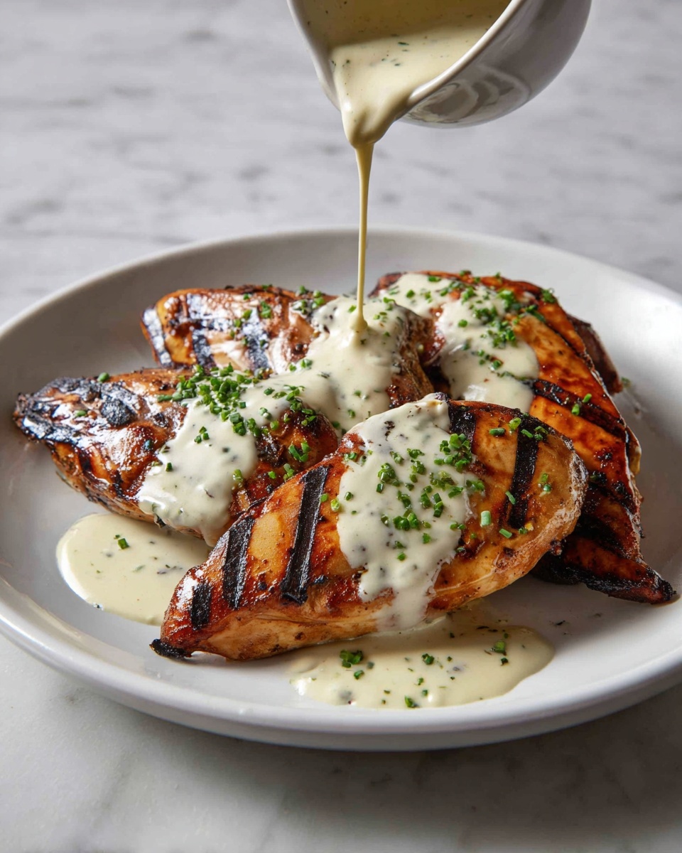 Grilled Chicken Bites with Creamy Garlic Sauce Recipe - Recipe Image