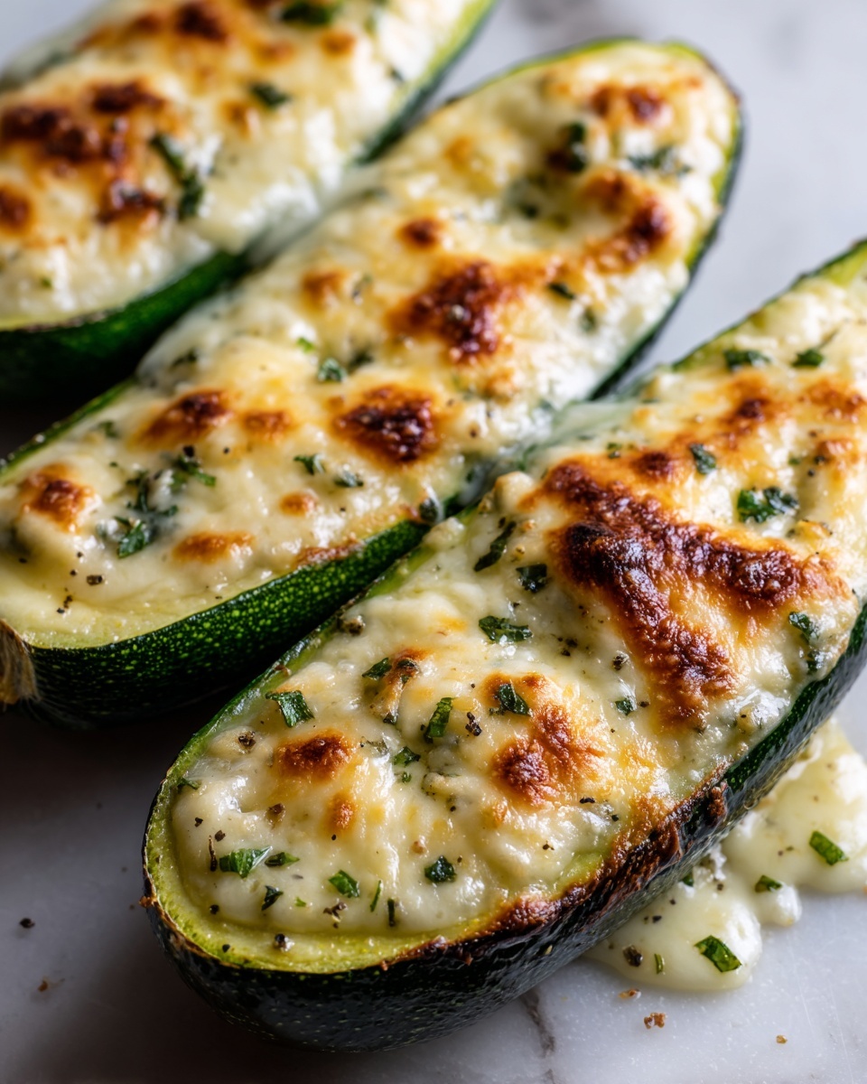 Cheesy Garlic Zucchini Steaks Recipe - Recipe Image