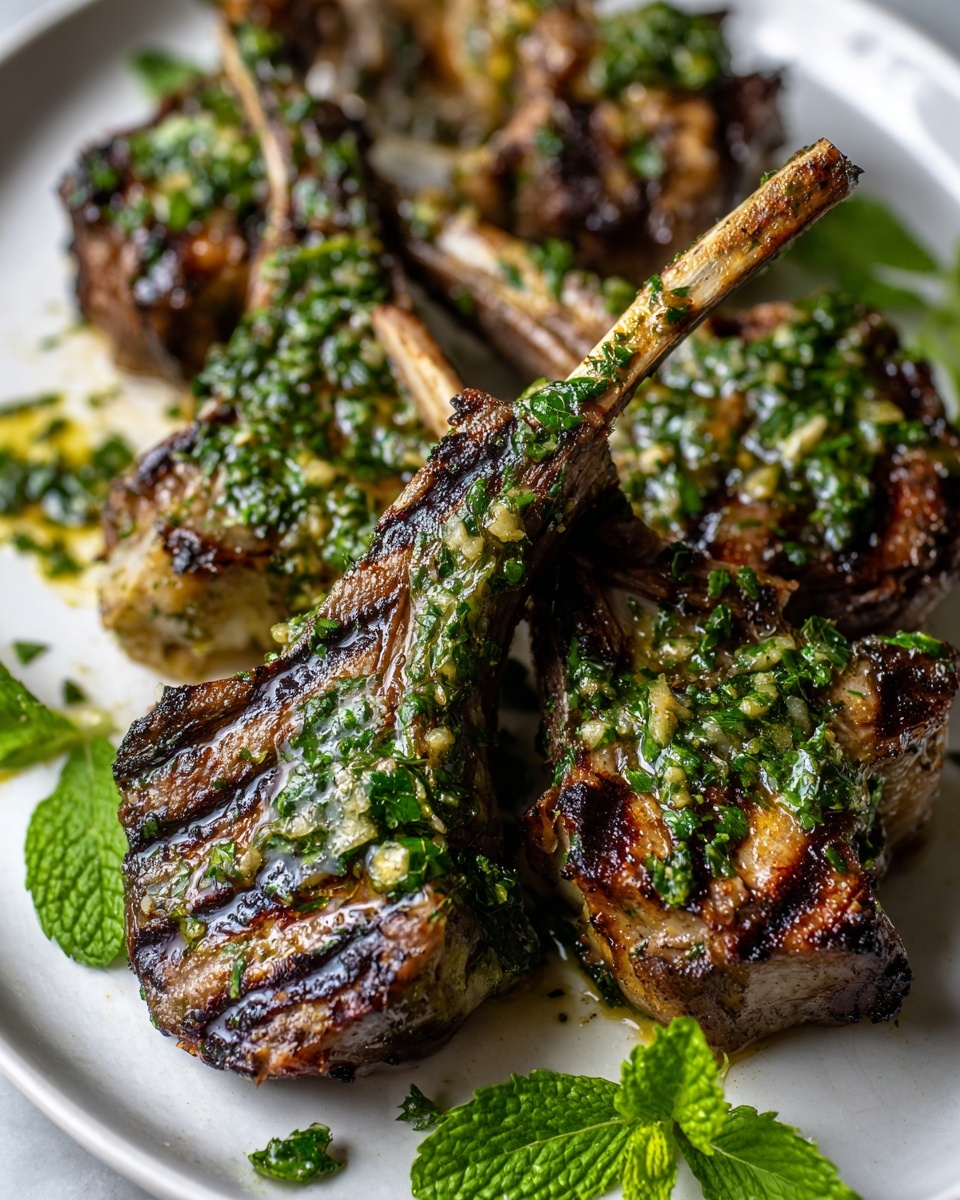 Lamb Chops with Garlic Mint Sauce Recipe - Recipe Image