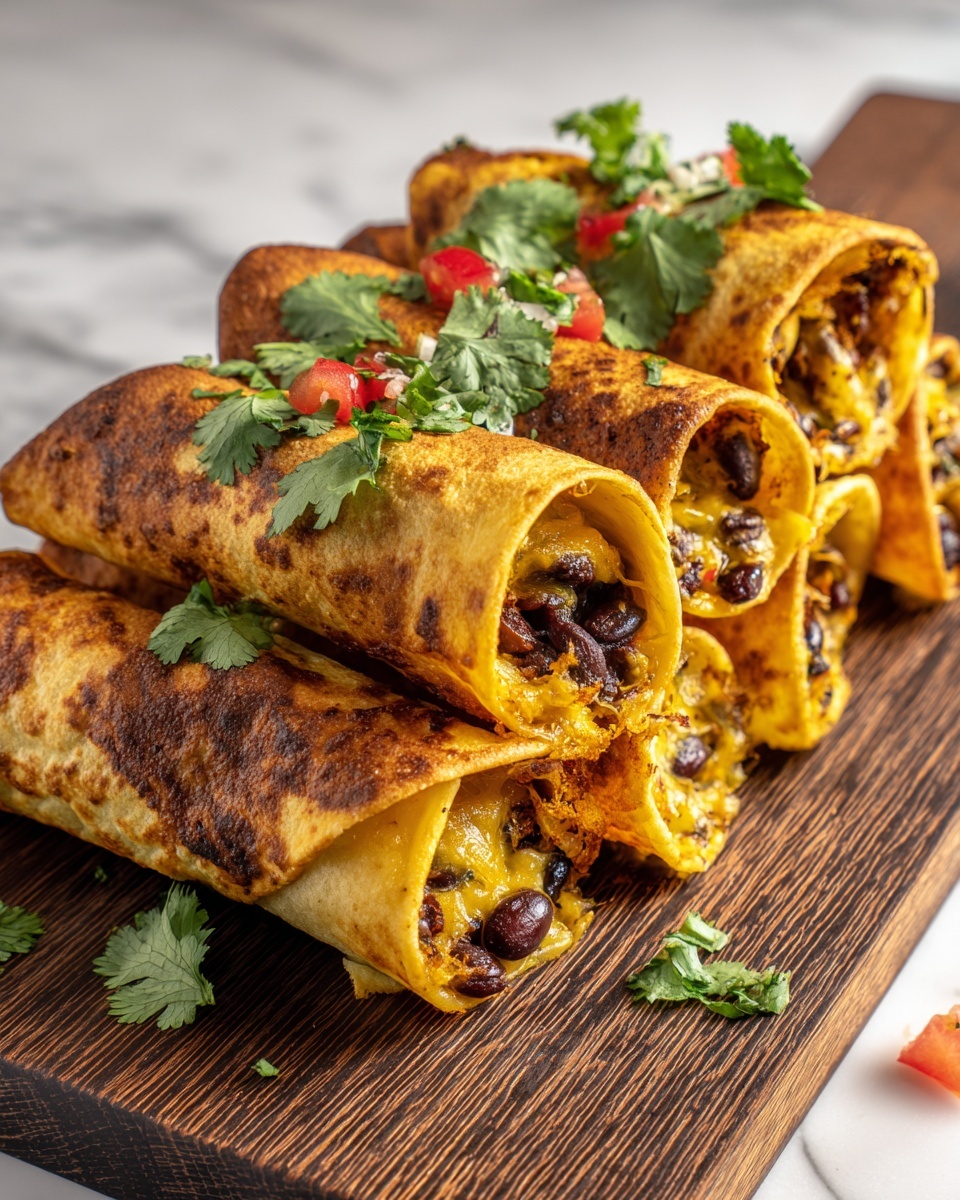 Crispy Chipotle Black Bean Taquitos Recipe - Recipe Image