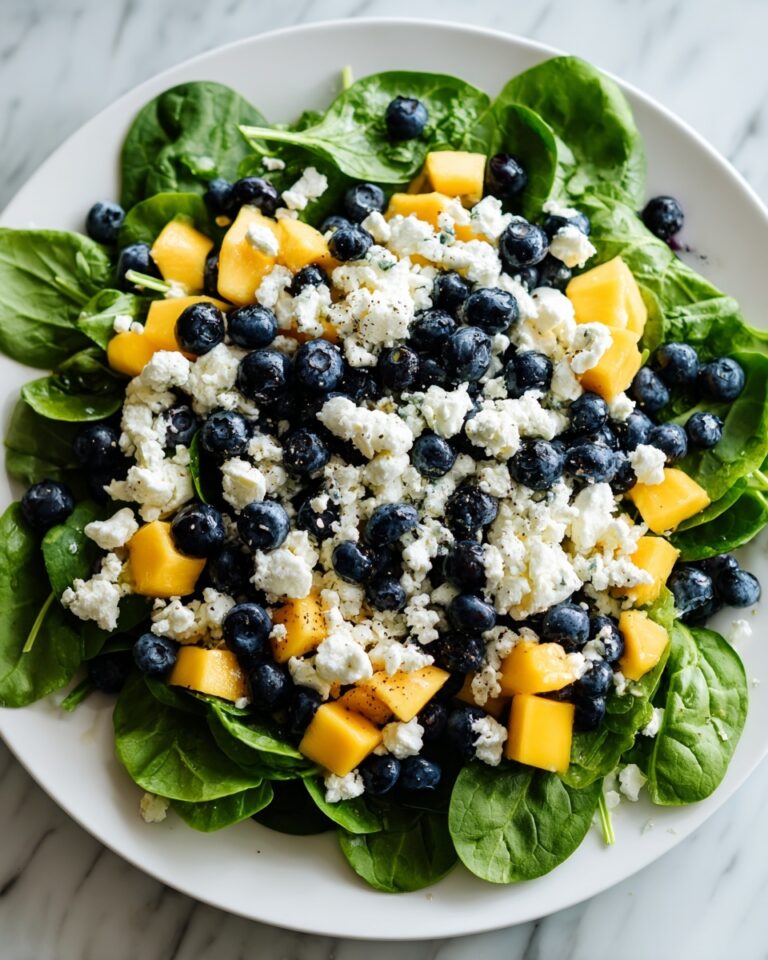 Mango, Blueberry, and Spinach Salad Recipe