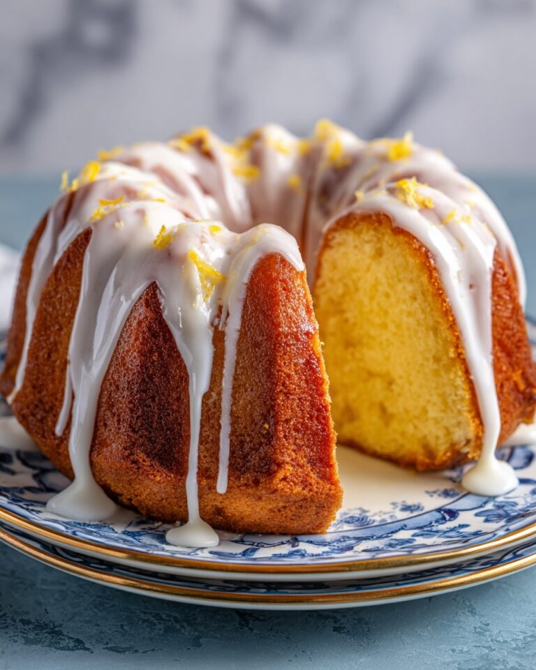 Vanilla Buttermilk Pound Cake with Cream Cheese Glaze Recipe