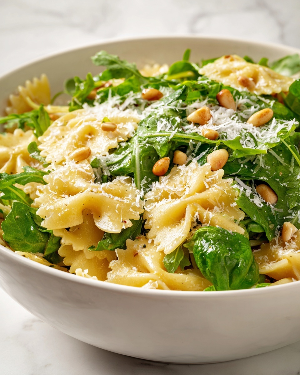 Lemon Basil Parmesan Pasta Salad with White Balsamic Vinaigrette Recipe - Recipe Image