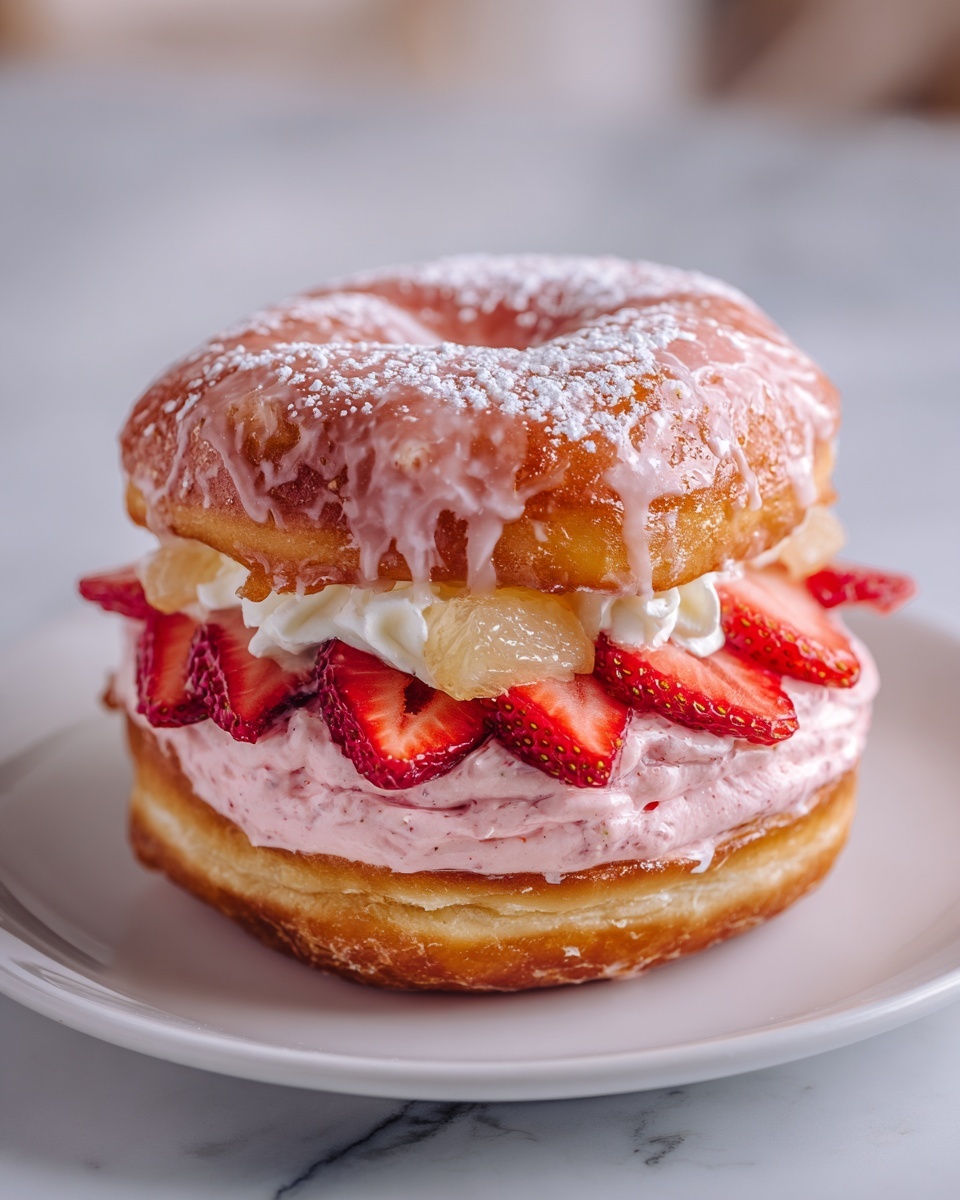 Strawberry and Cream Cheese Pineapple Bun Recipe - Recipe Image