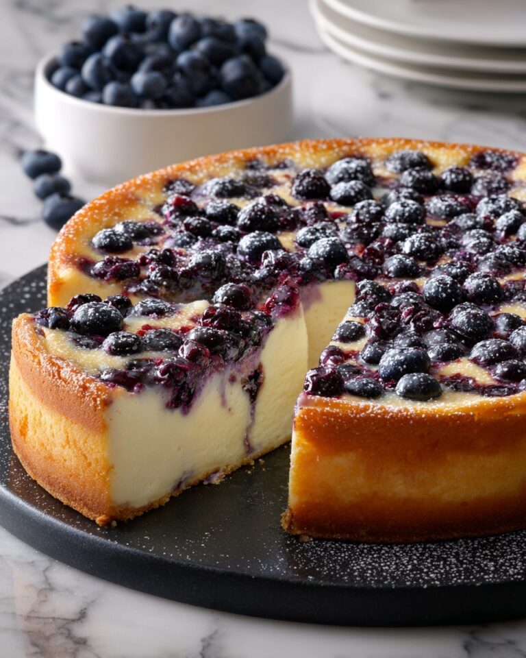 Simple Blueberry Basque Cheesecake Recipe
