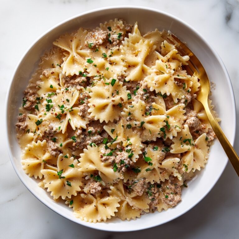 Bowtie Pasta with Ground Beef Recipe