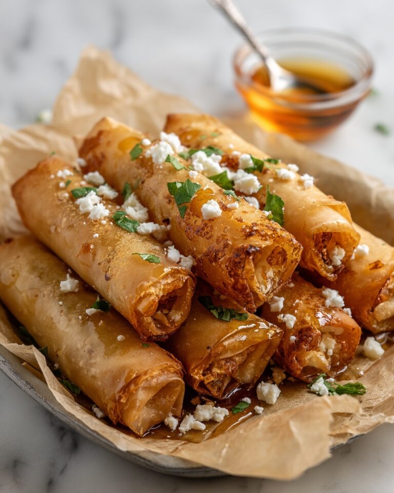 Oven-Fried Feta Rolls with Chili Honey Recipe