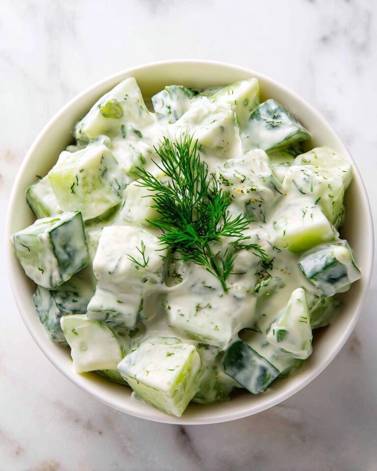 Refreshing and Tangy German Cucumber Salad with a Creamy Dressing Recipe