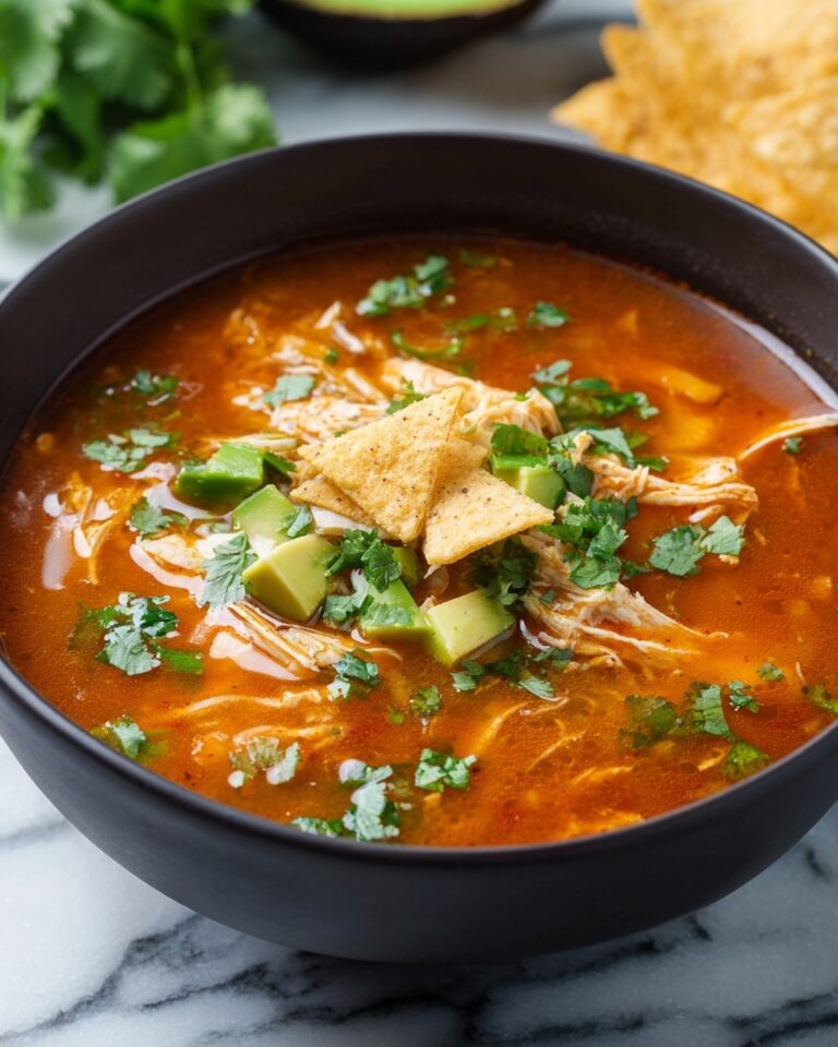 Creamy Chicken Tortilla Soup with Fresh Toppings Recipe