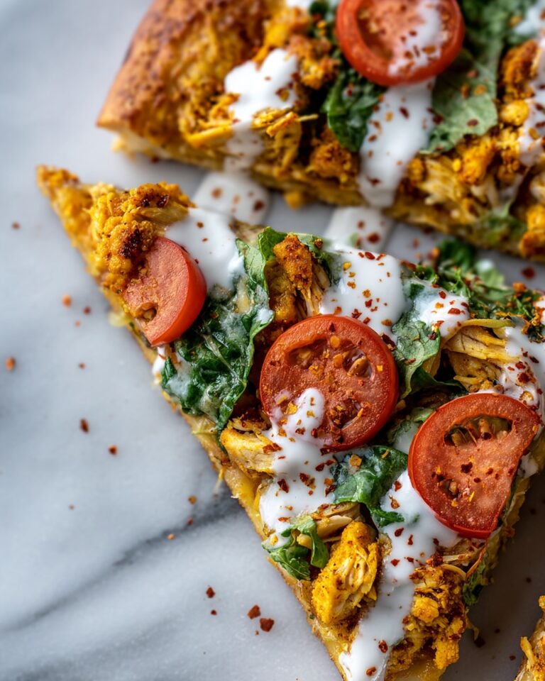 High Protein Chicken Caesar Salad Pizza Recipe