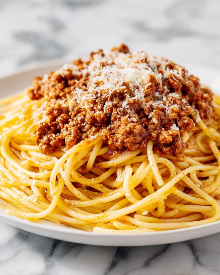 Cheesy Garlic Butter Linguine with Savory Ground Beef Recipe